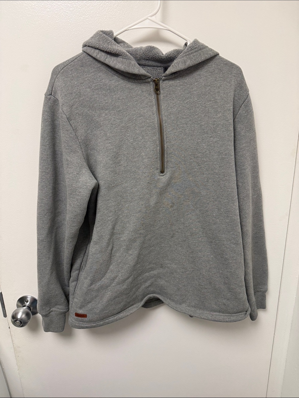 Buffalo David Bitton Men’s Gray Half-Zip Hooded Pullover Sweater